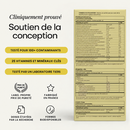 Formule complète pack prénatal pour la fertilité féminine